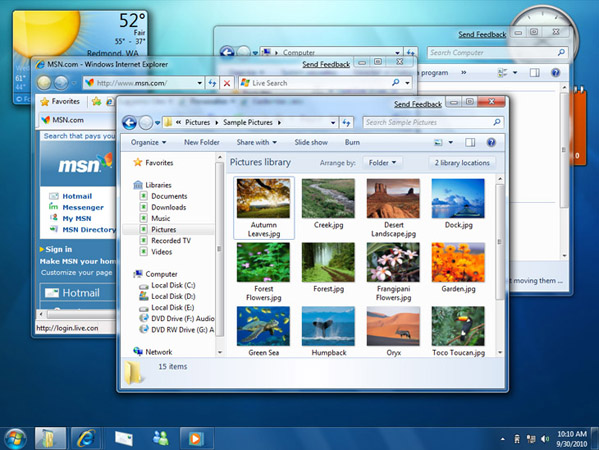 Windows 7 screen